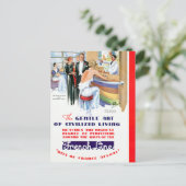 Vintage Kreuzfahrt Postkarte (Stehend Vorderseite)