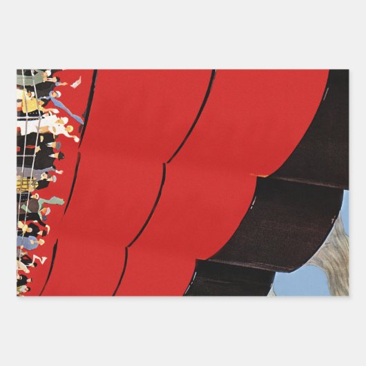 Vintage Kreuzfahrtpassagiere Abschied nehmen Geschenkpapier Set (Vorderseite 2)