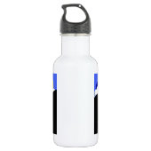 Vintage Kreuzfahrtschiffe Art Deco Poster Edelstahlflasche (Rückseite)