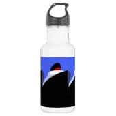 Vintage Kreuzfahrtschiffe Art Deco Poster Edelstahlflasche (Vorderseite)