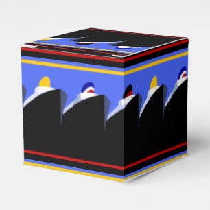 Vintage Kreuzfahrtschiffe Art Deco Poster Geschenkschachtel