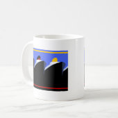 Vintage Kreuzfahrtschiffe Art Deco Poster Kaffeetasse (Vorderseite Links)