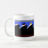 Vintage Kreuzfahrtschiffe Art Deco Poster Kaffeetasse (Links)
