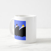 Vintage Kreuzfahrtschiffe Art Deco Poster Kaffeetasse (Vorderseite Links)