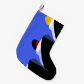 Vintage Kreuzfahrtschiffe Art Deco Poster Kleiner Weihnachtsstrumpf (Vorderansicht (hängend))