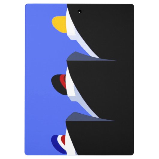 Vintage Kreuzfahrtschiffe Art Deco Poster Klemmbrett (Rückseite)