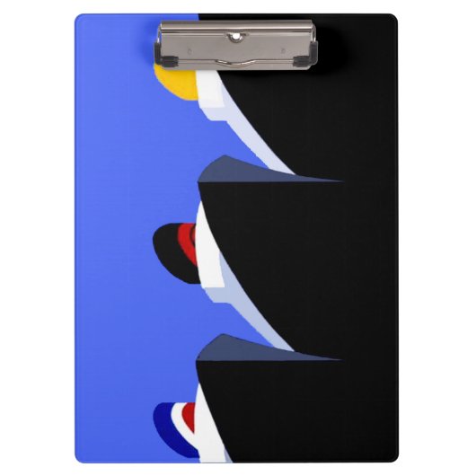 Vintage Kreuzfahrtschiffe Art Deco Poster Klemmbrett (Vorderseite)