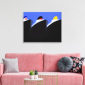 Vintage Kreuzfahrtschiffe Art Deco Poster Leinwanddruck (Insitu (Wohnzimmer))