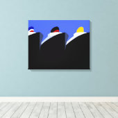 Vintage Kreuzfahrtschiffe Art Deco Poster Leinwanddruck (Insitu (Holzboden))