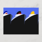 Vintage Kreuzfahrtschiffe Art Deco Poster Postkarte (Vorderseite)