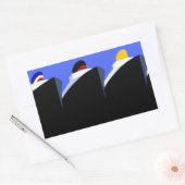 Vintage Kreuzfahrtschiffe Art Deco Poster Rechteckiger Aufkleber (Umschlag)