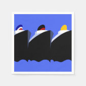 Vintage Kreuzfahrtschiffe Art Deco Poster Serviette (Vorderseite)