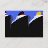 Vintage Kreuzfahrtschiffe Art Deco Poster Visitenkarte (Rückseite)