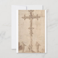 Vintage-Kreuzigung Christi Heilige Karte