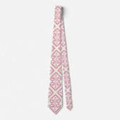 Vintage Kreuzstickerherzen Krawatte (Vorderseite)