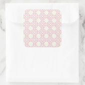 Vintage Kreuzstickerherzen Quadratischer Aufkleber (Tasche)