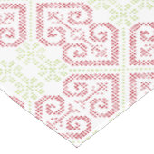 Vintage Kreuzstickerherzen Tischdecke (Schrägansicht)