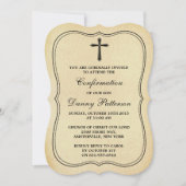 Vintage Kreuzung oder Bestätigung Einladung (Vorderseite)