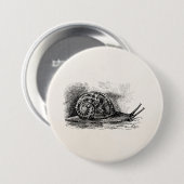 Vintage kriechende Schnecke-antike Schablone Button (Vorne & Hinten)
