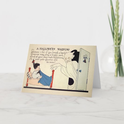 Vintage Kriechkarte Feiertagskarte (Vorderseite)