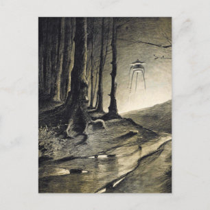 Vintage-Krieg-der-Welten-Postkarte Postkarte