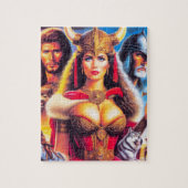 Vintage Kriegerin der Wikinger Puzzle (Vertikal)