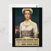 Vintage Kriegspostkarten, US-Krankenversicherungsk Postkarte (Vorne/Hinten)