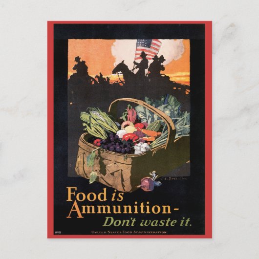 Vintage Kriegspostkarten, Vintage Kriegspostkarten Postkarte (Vorderseite)