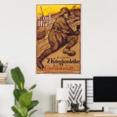 Vintage Kriegspposter aus Deutschland Poster (Heimbüro)