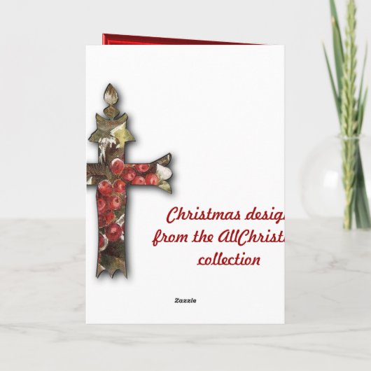 Vintage Krippe Feiertagskarte (Rückseite)