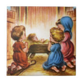 Vintage Krippe Fliese (Vorderseite)