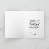 Vintage Krippe Frohe Weihnachten Karte (Innenseite)