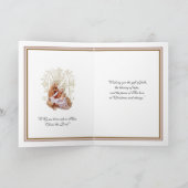 Vintage Krippe Jesus Religious Marian Cross Karte (Innenseite)