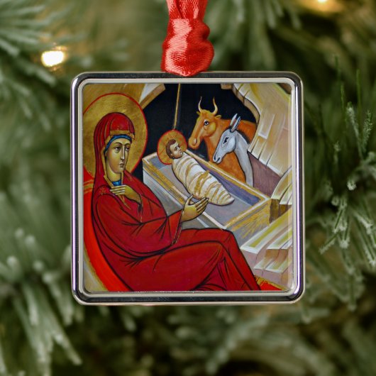 Vintage Krippe Ornament Aus Metall (Baum)