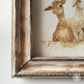 Vintage Krippenmalerei Mama mit Baby Poster