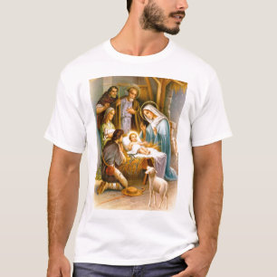 Vintage Krippenszene T-Shirt
