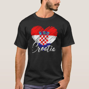 Vintage kroatische Flagge - Kroatien - Stolz des R T-Shirt