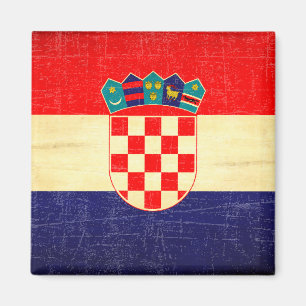 Vintage kroatische Flagge Magnet