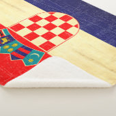 Vintage kroatische Flagge Sherpadecke (3/4)