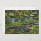 Vintage Krokodile, Meereslebewesen Reptilien (Vorderseite)