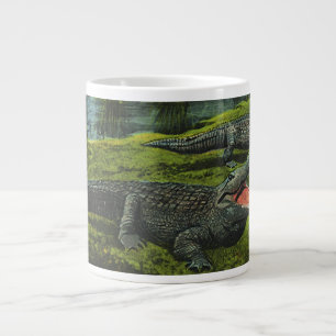Vintage Krokodile, Meereslebewesen Reptilien Jumbo-Tasse