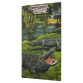 Vintage Krokodile, Meereslebewesen Reptilien Klemmbrett (Links)