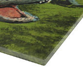 Vintage Krokodile, Meereslebewesen Reptilien Schneidebrett (Ecke)