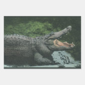 Vintage Krokodile Reptilien, Meerestierleben Geschenkpapier Set (Vorderseite 3)