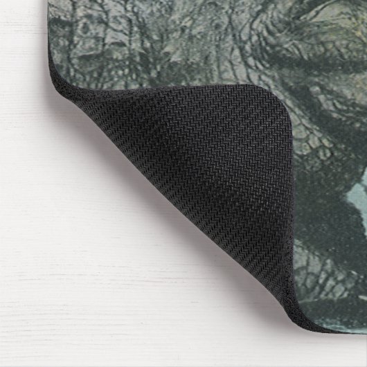 Vintage Krokodile Reptilien, Meerestierleben Mousepad (Ecke)