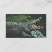 Vintage Krokodile Reptilien, Meerestierleben Visitenkarte (Rückseite)