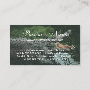 Vintage Krokodile Reptilien, Meerestierleben Visitenkarte