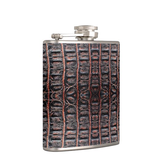 Vintage Krokodilhaut Flachmann (Rechts)