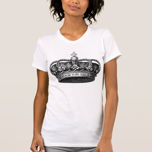 Vintage Krone 02 - Schwarz T-Shirt (Vorderseite)