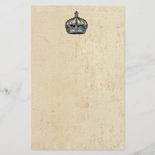 Vintage Krone auf altem Grunge Briefpapier (Vorderseite)